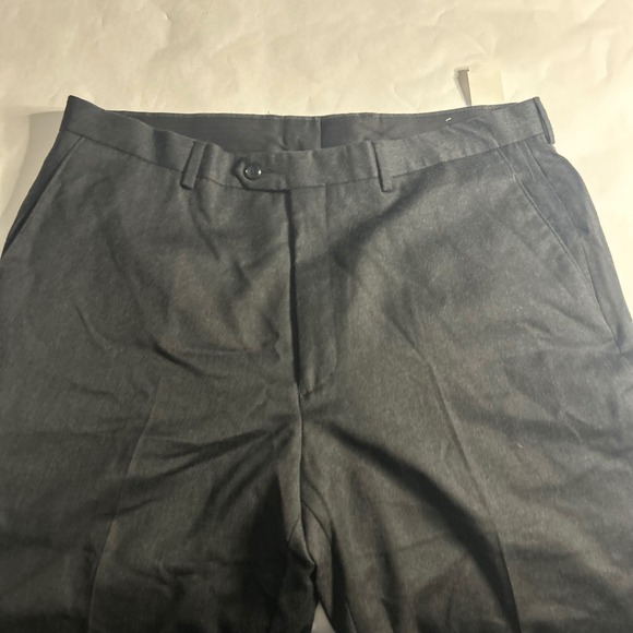 JOS A BANK Executive Collection Mens Charcoal Wool Cashmere Unhem Dress Pants 37